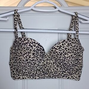 Xhilaration. Animal Print Bra with Sweetheart Neckline. Size S